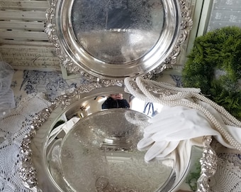 Oneida USA Etched Silver Plated Serving Tray - Etsy