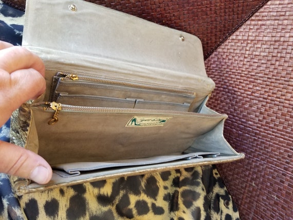 Exotic vintage authentic python skin clutch purse… - image 6