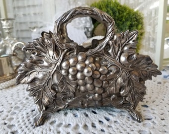 Buy Gorgeous Grapevine Adorned Silver Napkin This Vintage