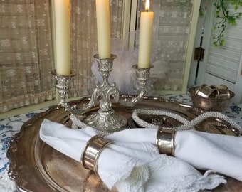Beautiful Heavy Baroque Inspired Silver Plated Platter. This