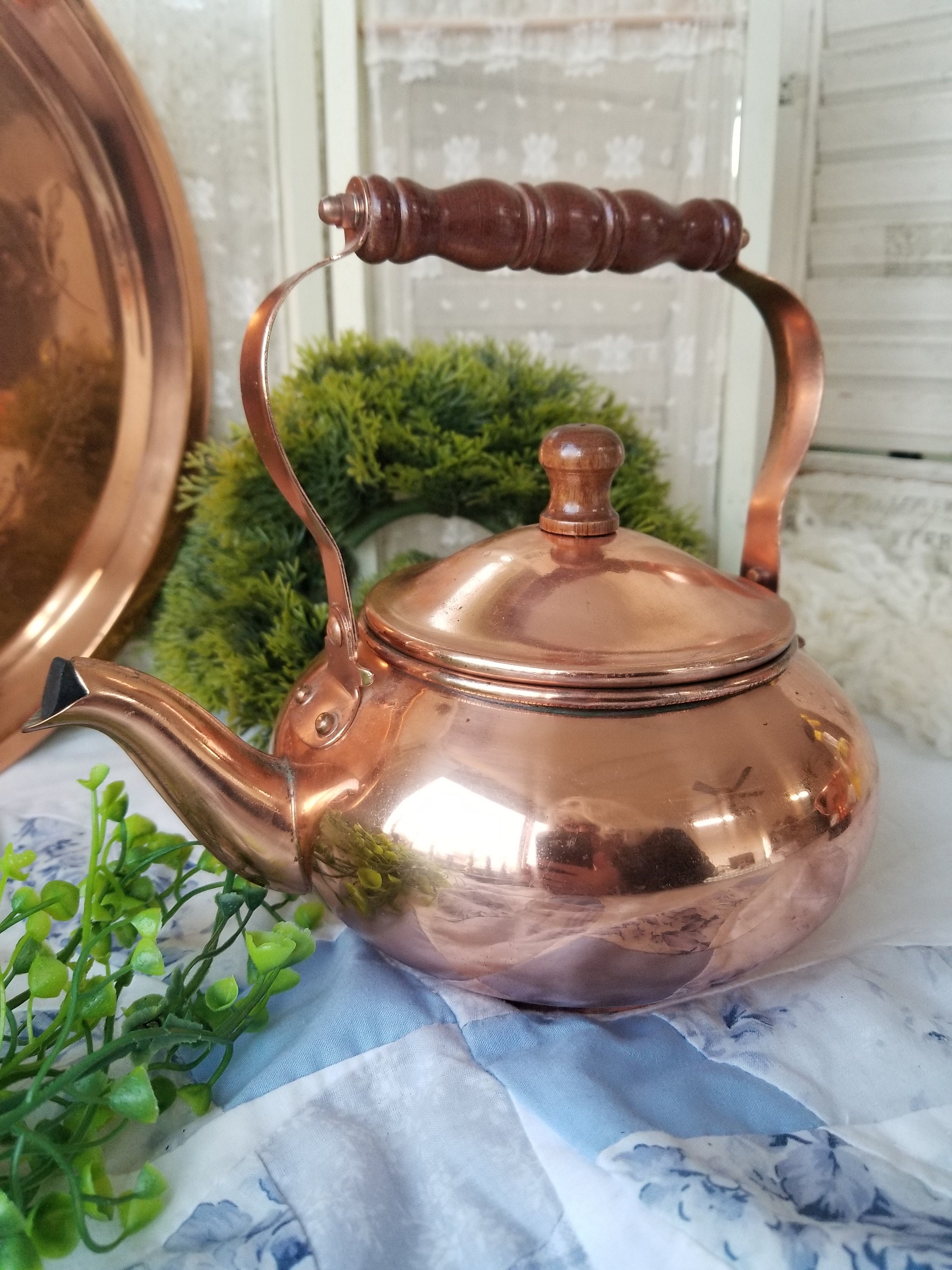 Antique Teapot Small Copper Tea Kettle Swedish Copper Teapot From