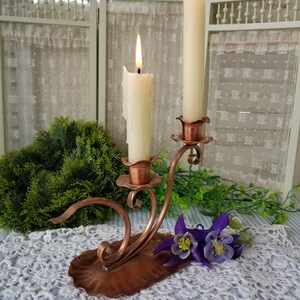 Gregorian Copper Candlestick - Etsy