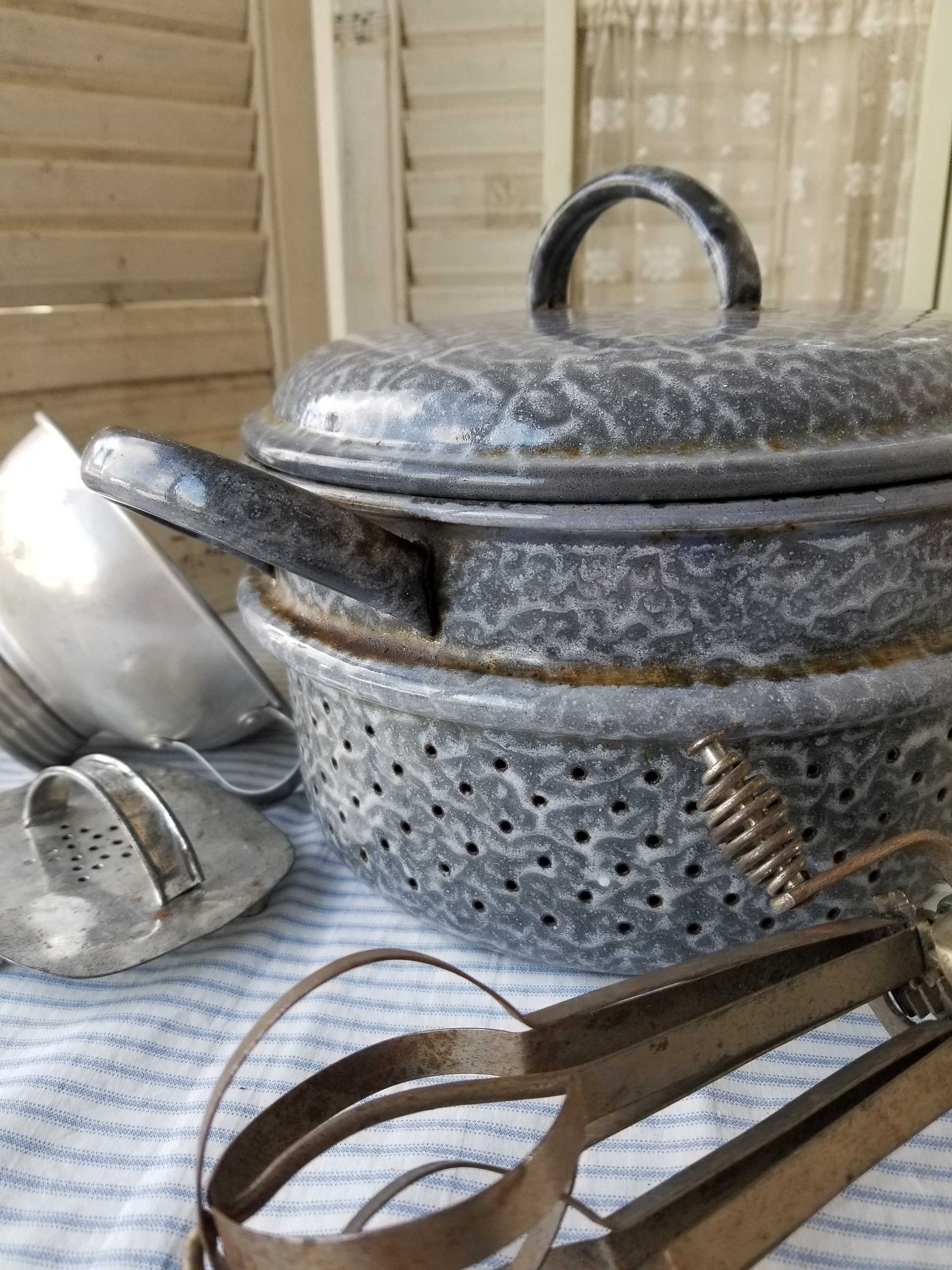 Cuillère à Soupe en Métal Look Vintage - GRANITEWARE