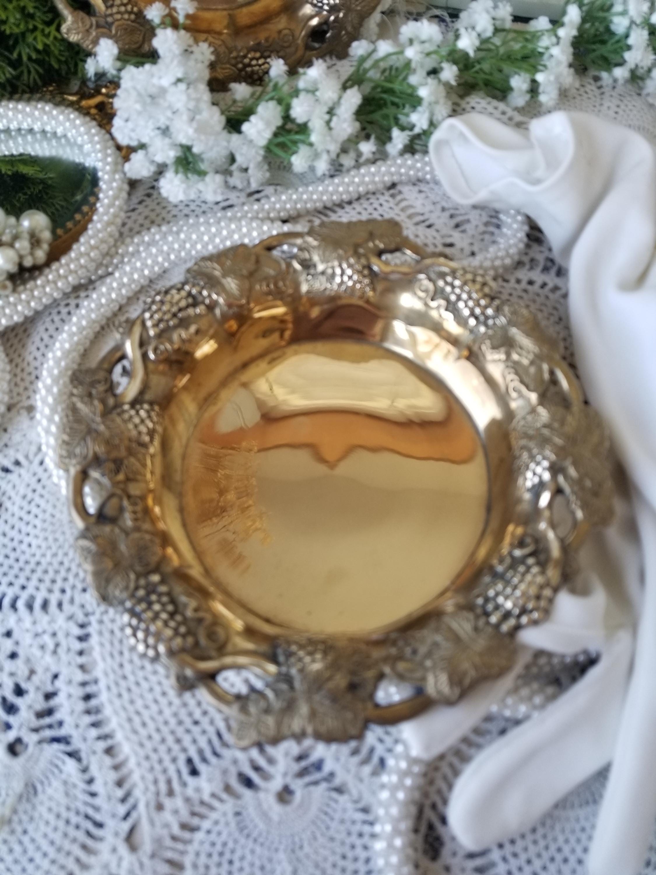 Vintage Brass Wine Coaster - Etsy