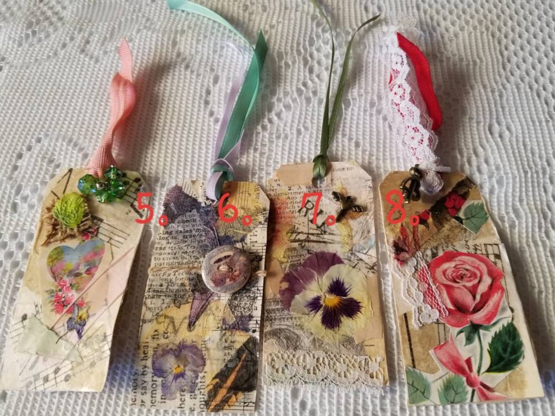 Beautiful Hand Crafted Junk Journal Tags. Each One is Unique in an ...