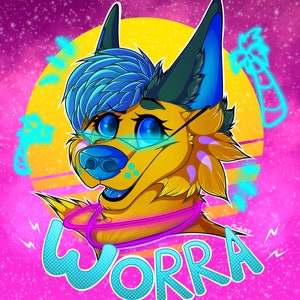 Custom Digital Fursona Badge