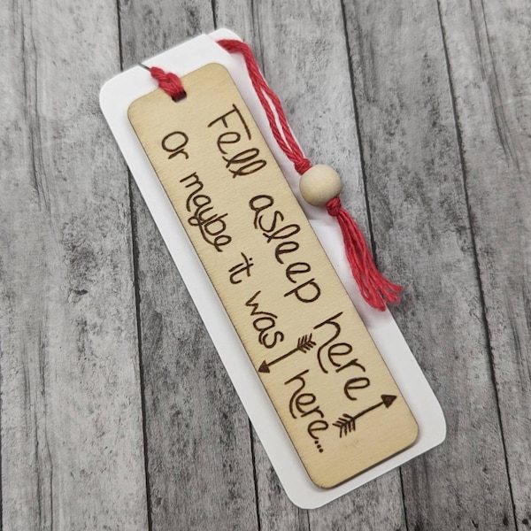 Wood burned bookmark, book lovers page marker, Gift bag filler for readers