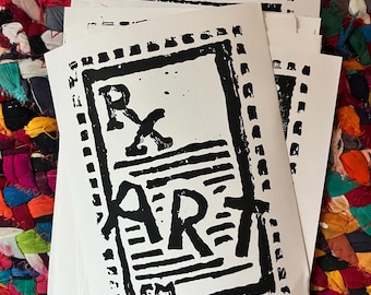 Art Prescription Linocut (5x7")