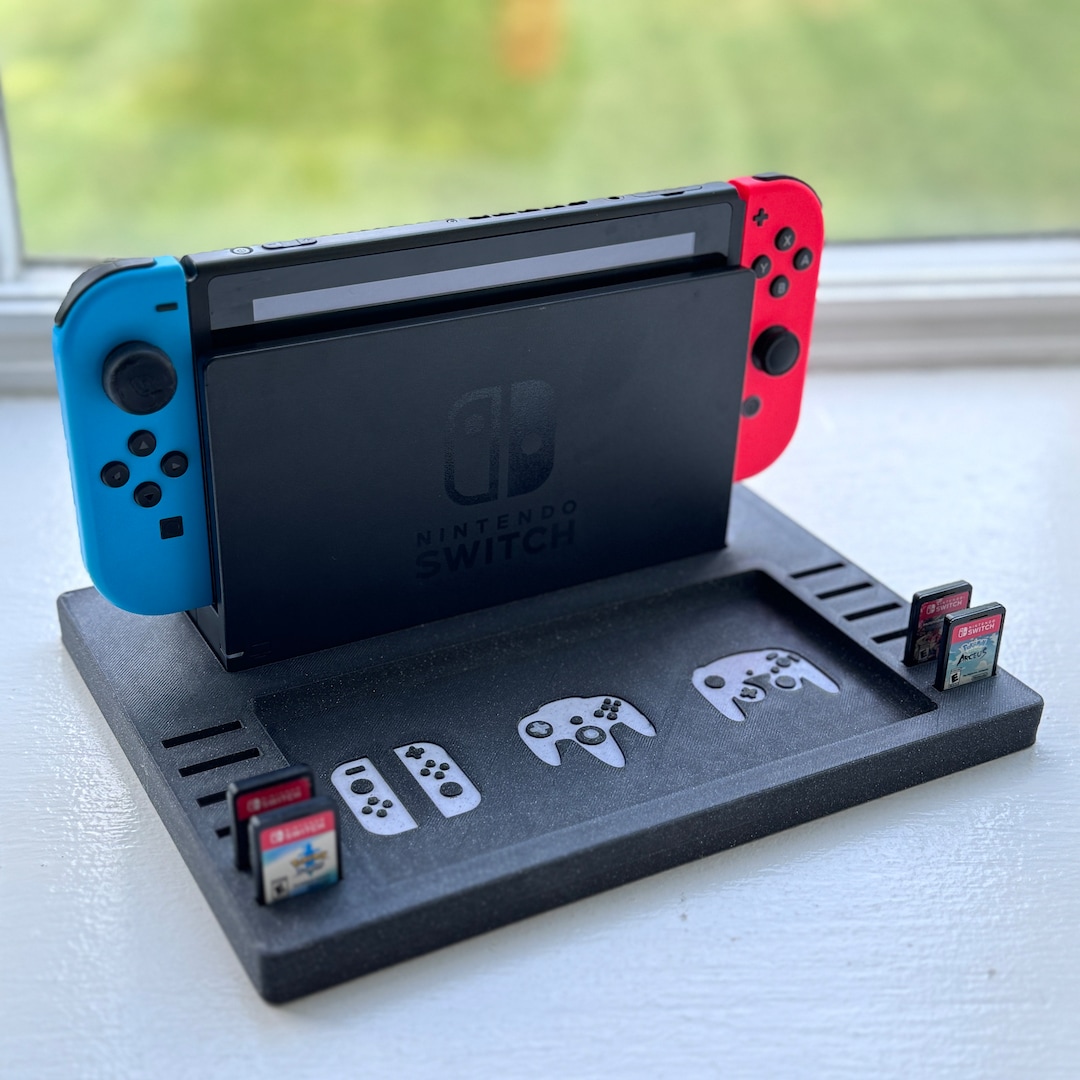 Switch Dock Tray Nintendo Switch Desk Organizer Gaming Setup 3d 