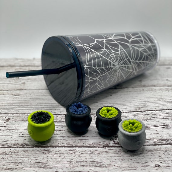 Witch Cauldron Straw Topper: 3D Printed Straw Buddy