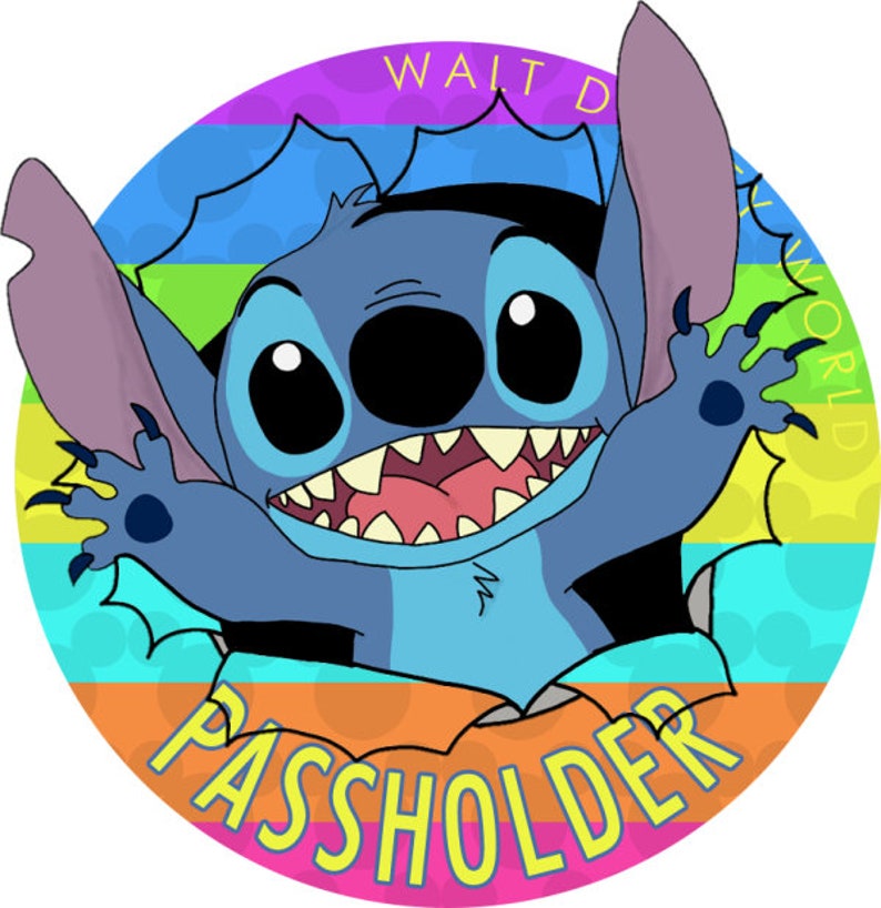 Walt Disney World Annual Passholder MAGNET MAGNET Custom Disney Stitch /'Pop-out/' Passholder Quality MAGNET Lilo and Stitch