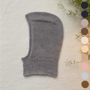 Handmade Knitted 100% Wool Balaclava Hood - Warm Multi Colour Winter Headwear -  Fashion Accessory Bonnet for Autumn / Winter / Spring