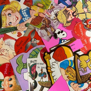 Vintage Valentines Day Cards, Random Selection