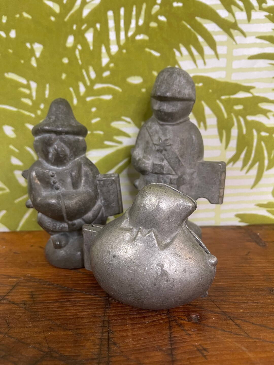 Pewter Ice Cream Molds, Trio of Antique Molds, Chocolate Molds Etsy