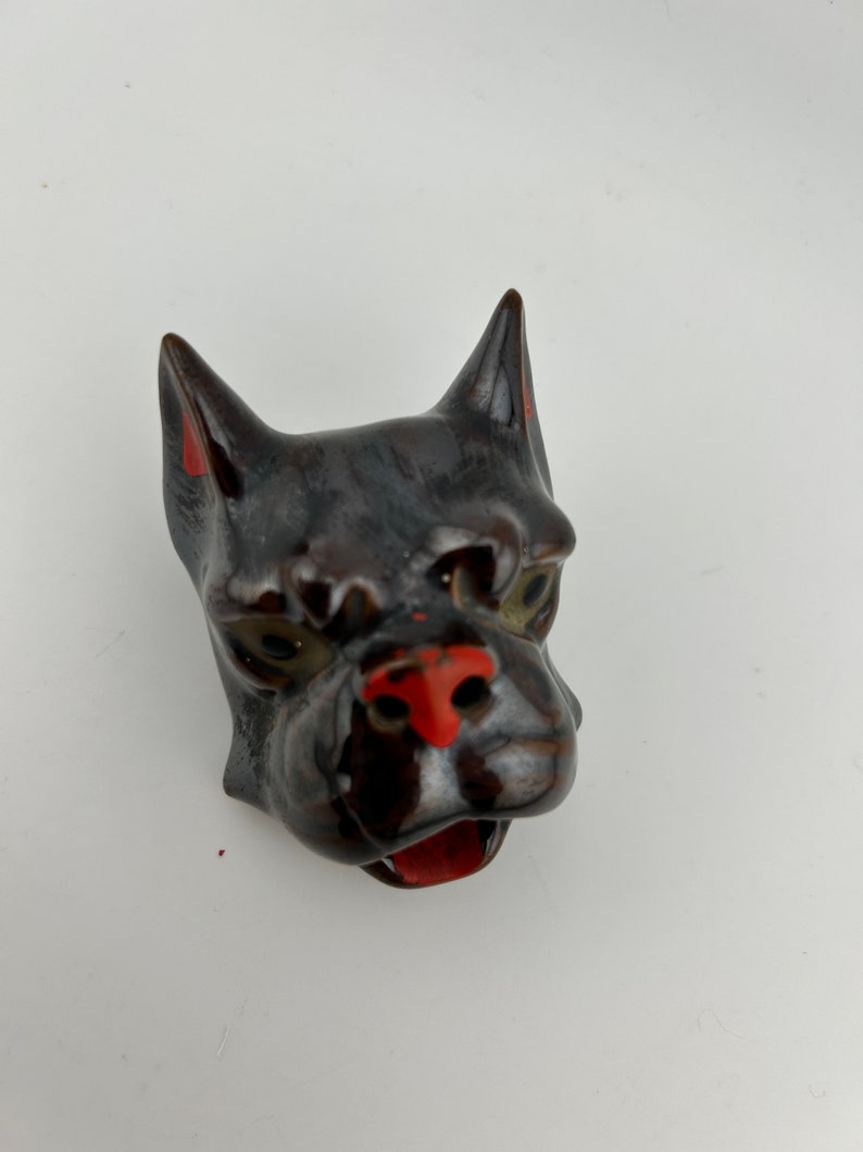 Ceramic Boxer Ashtray, Dog Head Ashtray image 2