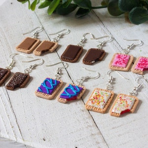 Pastry Earrings // Breakfast Food // Fun Earrings  // Mini Food // Polymer Clay Earrings