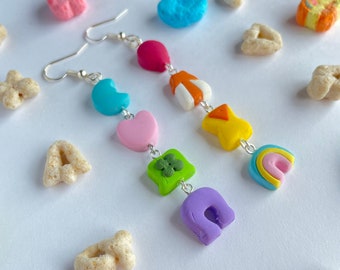 Marshmallow Charm Earrings // Cereal Earrings // St Patty Earrings // Clay Food // Fun Earrings // Polymer Clay Earrings