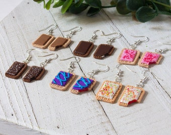 Pastry Earrings // Breakfast Food // Fun Earrings  // Mini Food // Polymer Clay Earrings