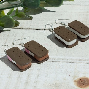 Sandwichoorbellen ijs // Zomeroorbellen // IJssieraden //Eigenzinnige oorbellen