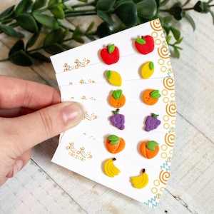 Fruit Stud Earrings // Summer fruits // Handmade Fruits