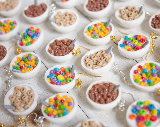 Cereal Earrings: Fun Handmade Polymer Clay Breakfast Jewelry