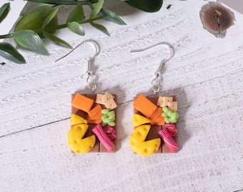 Charcuterie Board Earrings  // Meat and Cheese // Lunch Earrings