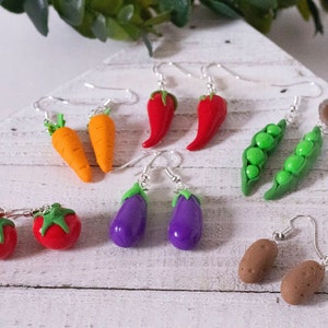 Vegetable Earrings // Garden Earrings // Quirky Earrings // Fun Earrings