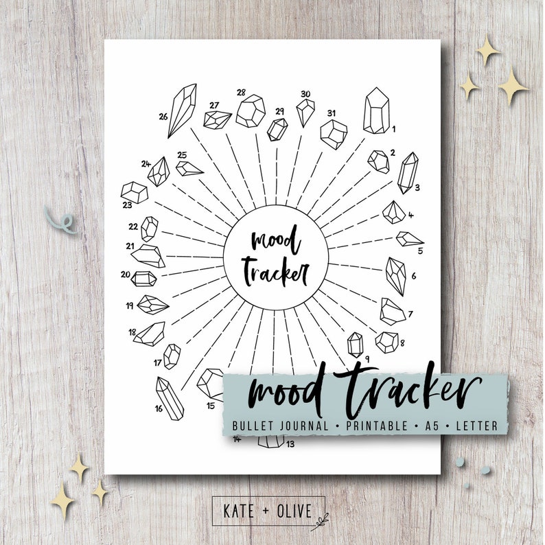 Temper Tracker Printable Incorporate for Bullet Magazine Planner - Gems Template Immediate Obtain PDF Letter A5 Sizing graphic relating to Bullet Journal Mood Tracker Printable identified as Temper Tracker Printable Add for Bullet Magazine Planner - Gems Template Fast Down load PDF Letter A5 Dimension