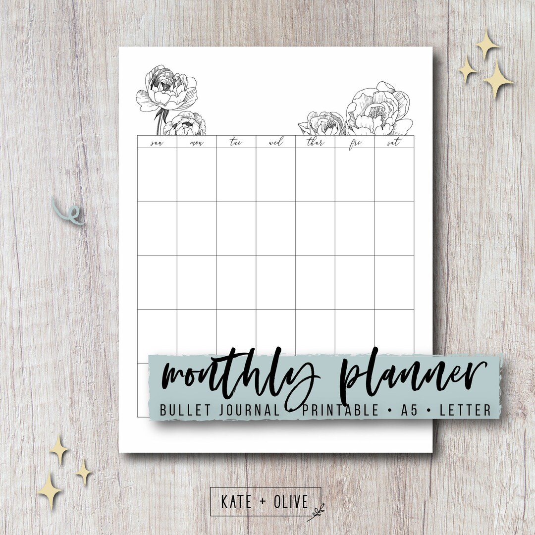 TAMPONS PLANNER PAGE MONTH - 03918 BULLET JOURNAL