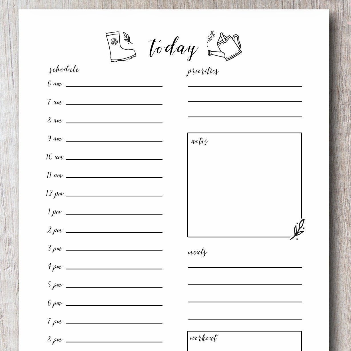 Bullet Journal Printable Planner Set Monthly Weekly Daily | Etsy