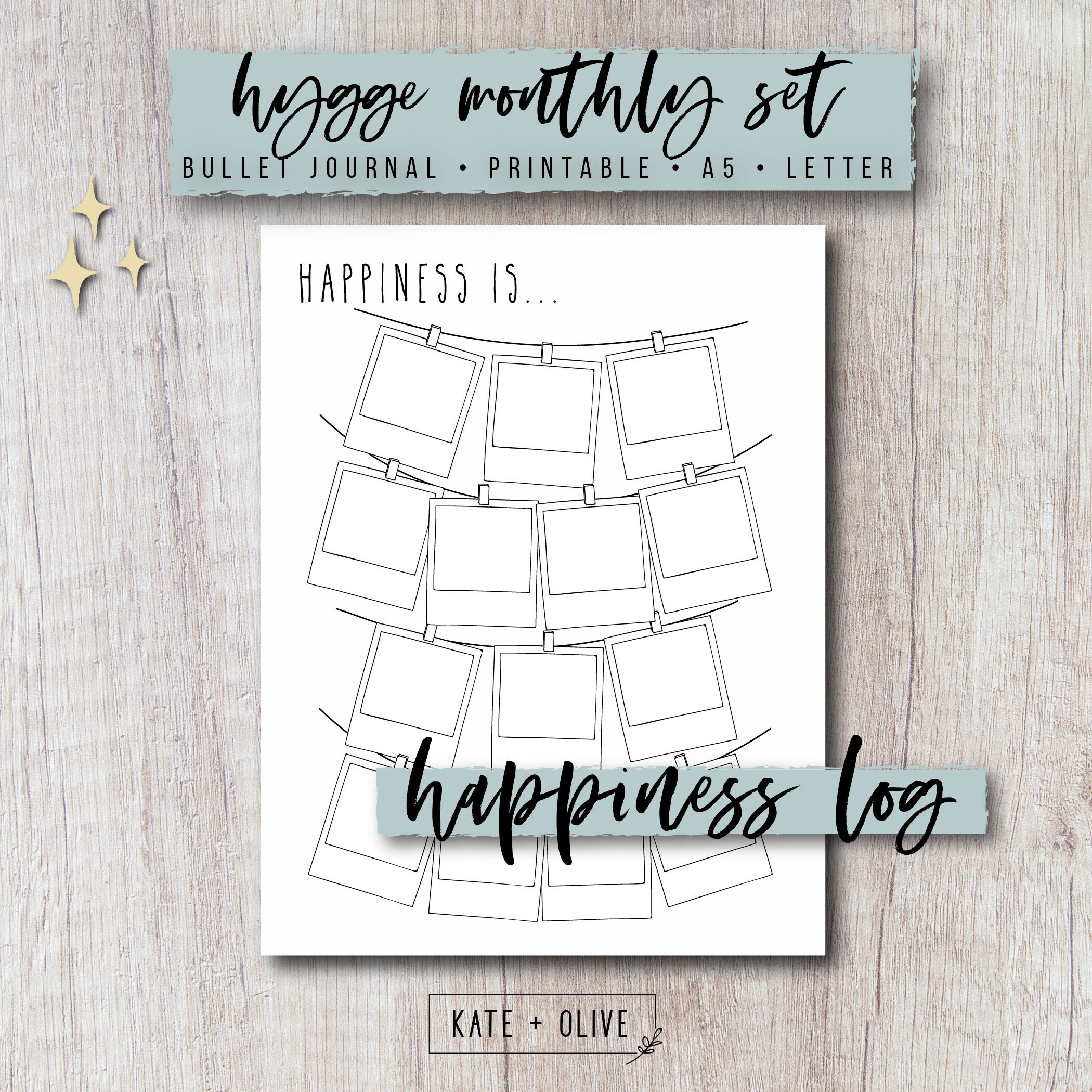 Journal Printable Planner Inserts Set - Hygge | Undated Template ...