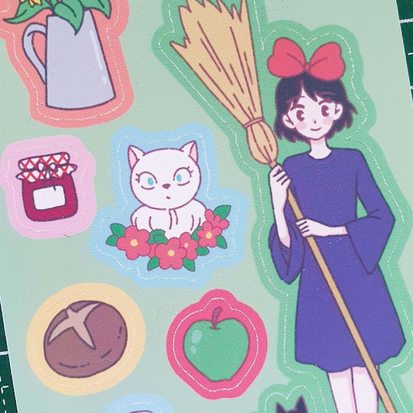 Kiki's Delivery Service Stickers for Cute Kawaii Journaling