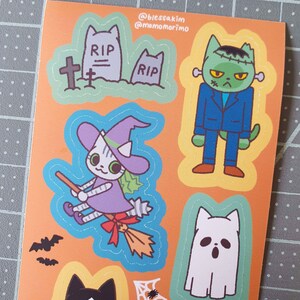 Adesivos de Halloween para diário Adesivos coreanos gato fofo adesivos de gato de Halloween para seu gato fantasia de Halloween