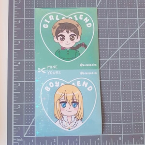 Holo BFF Stickers Howl en Sophie van Howl's Moving Castle Studio Ghibli geïnspireerd voor vriendin voor vriend