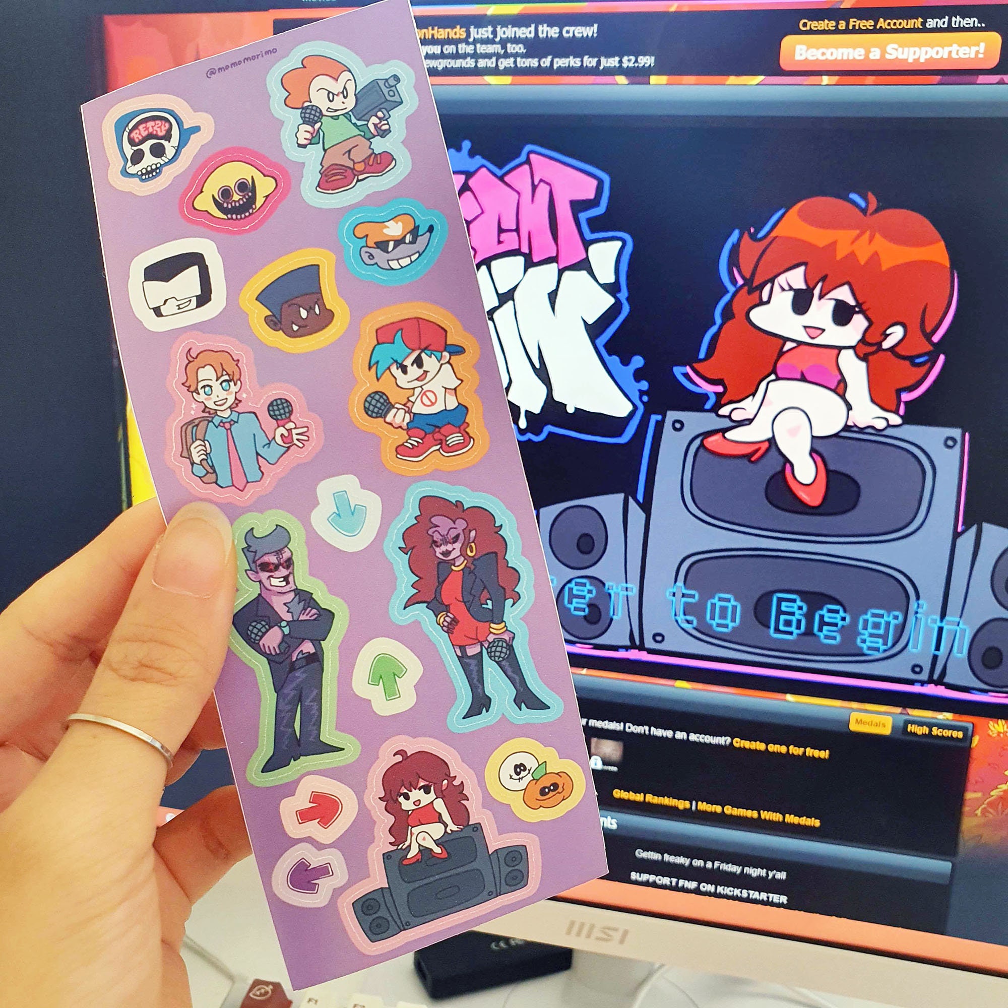 Friday Update Sticker Friday Night Funkin Stickers for Kawaii Cute Journaling - Etsy