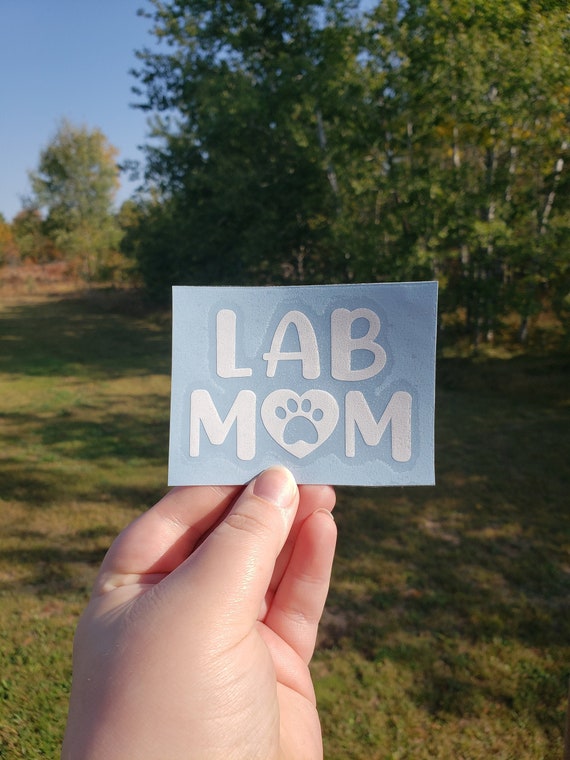 Lab Labrador Retriever Heartbeat Paw Lifeline Decal Sticker for