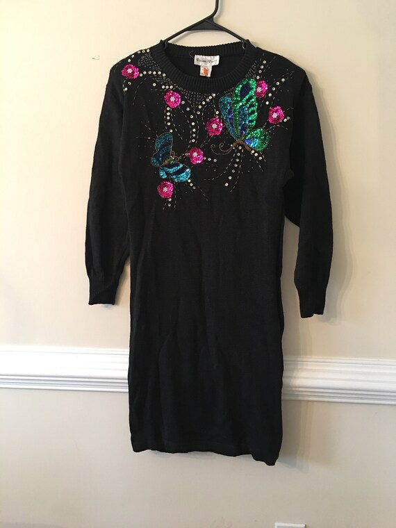 evans black dress