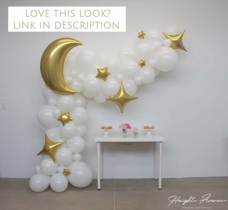 Purple Moon and Star Balloon Garland Kit Perfect for Over the Moon /& Twinkle Twinkle Little Star themed celebrations! Pink and Rose Gold