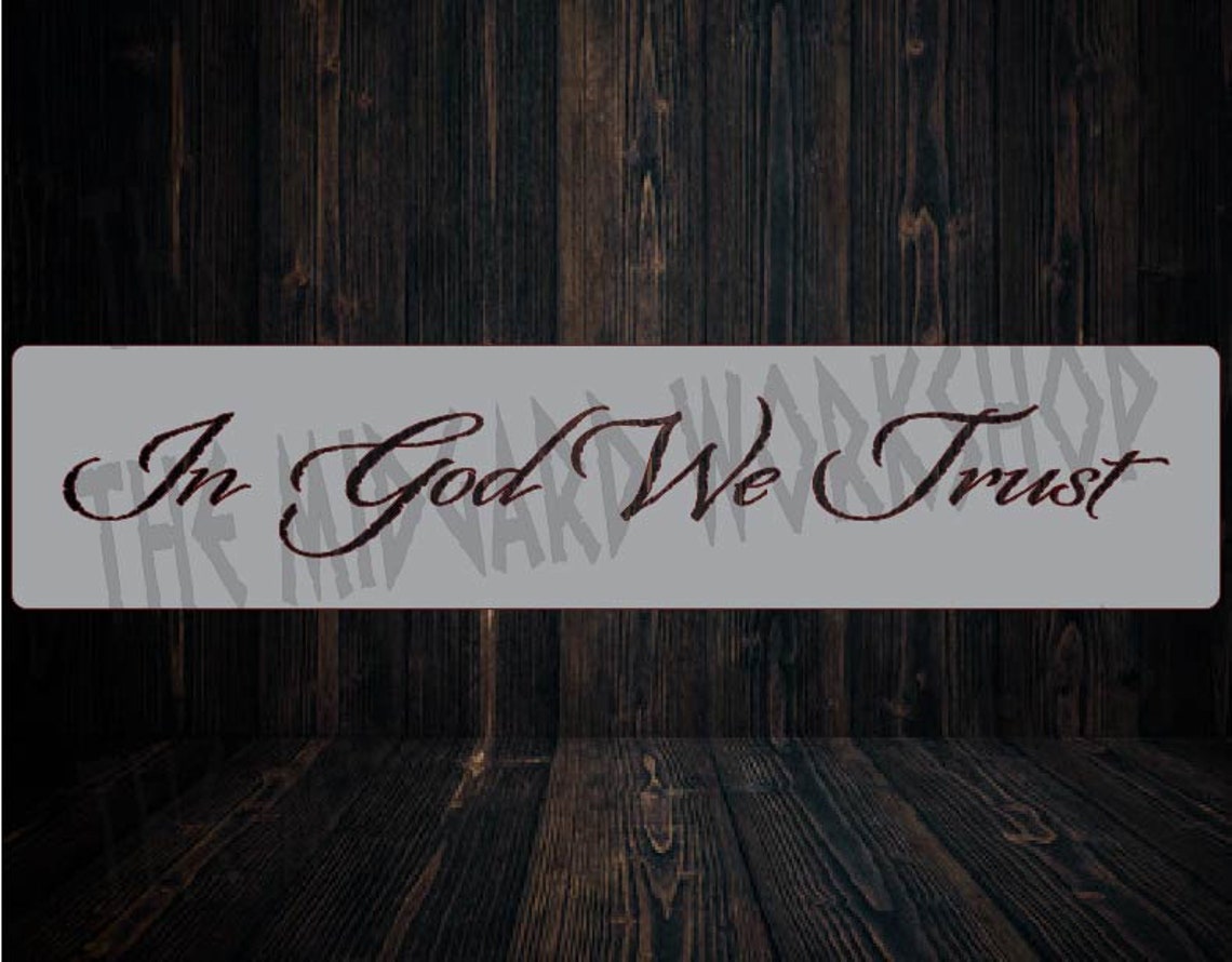 In god we trust lettering dxf svg png eps pdf file cnc plasma | Etsy