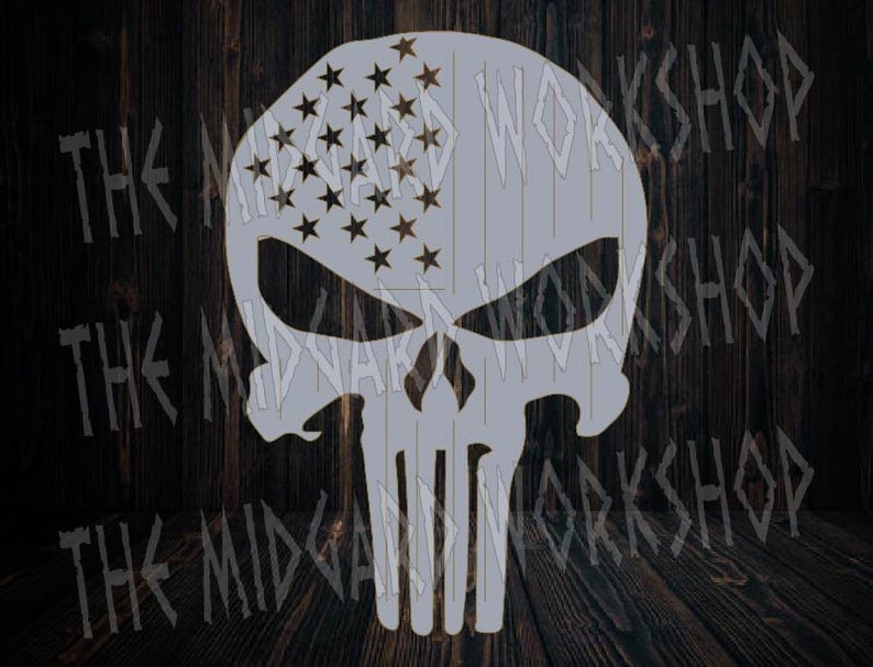 Download American flag skull punisher DXF file / svg / png / pdf ...