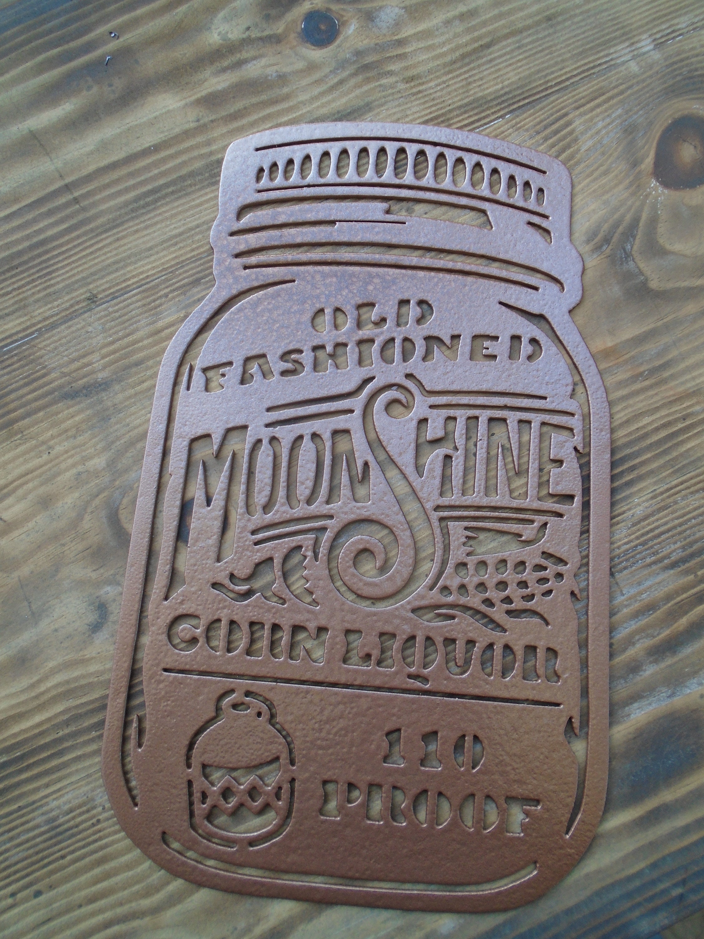 Old Fasioned Moonshine Jar Sign / Moonshine Decor / Mason Jar Etsy