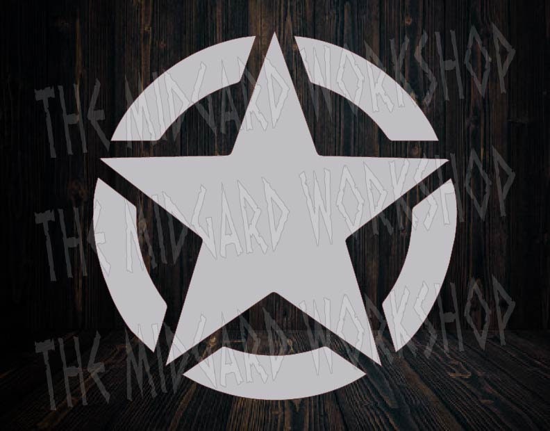 Army Star dxf / svg / eps / png / pdf archivo de corte | Etsy