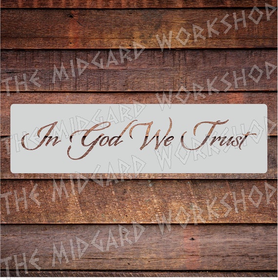 In God We Trust Lettering Dxf Svg Png Eps Pdf AI File Cnc | Etsy