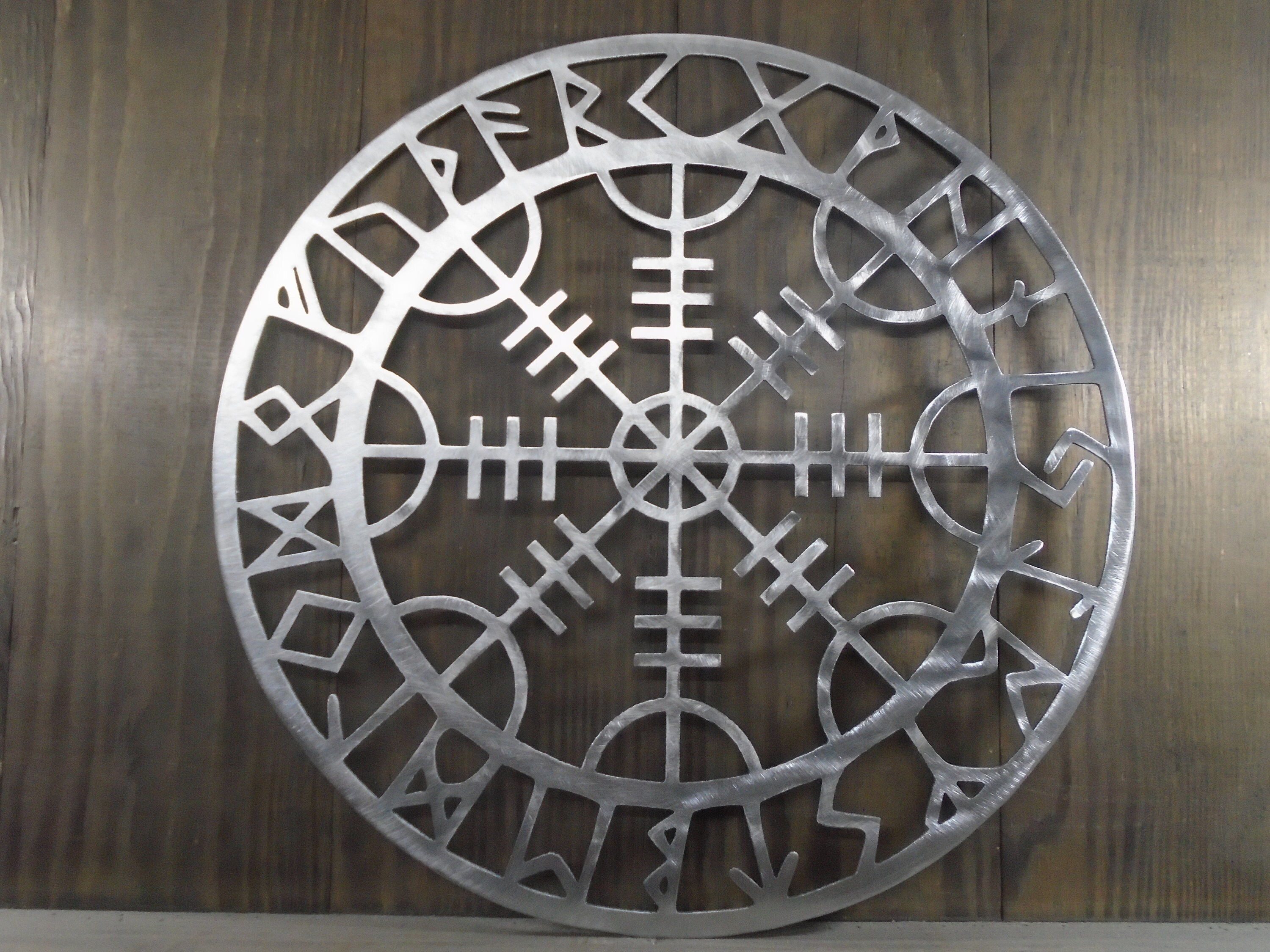 Helm of awe Wall Art Metal Wall Art Viking Gifts 20 inches Etsy