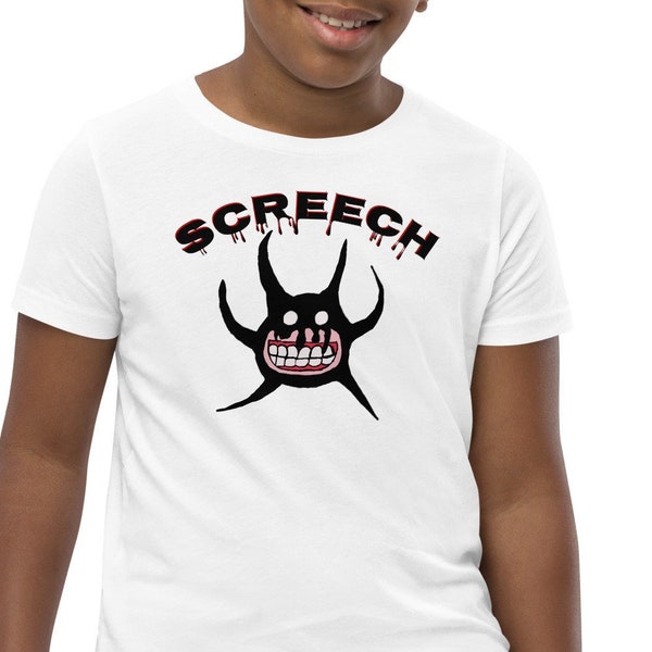 Screech Horror Game Doors Kids Youth Short Sleeve T-Shirt