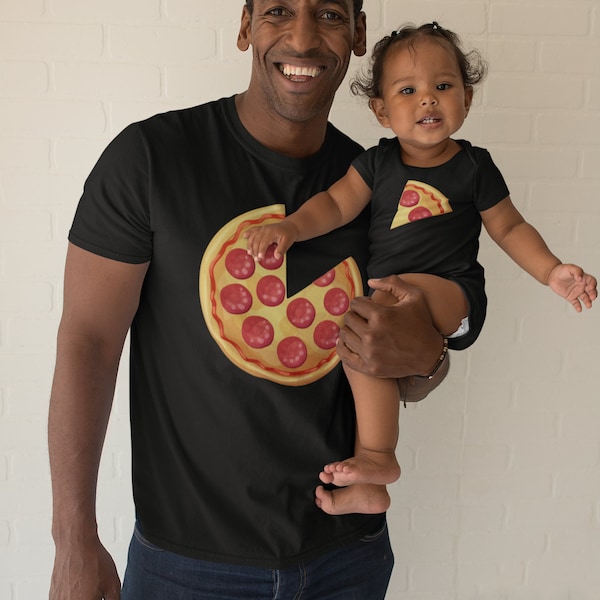 Baby Jumpsuit T-Shirt - Matching Father & Son Pizza Slice