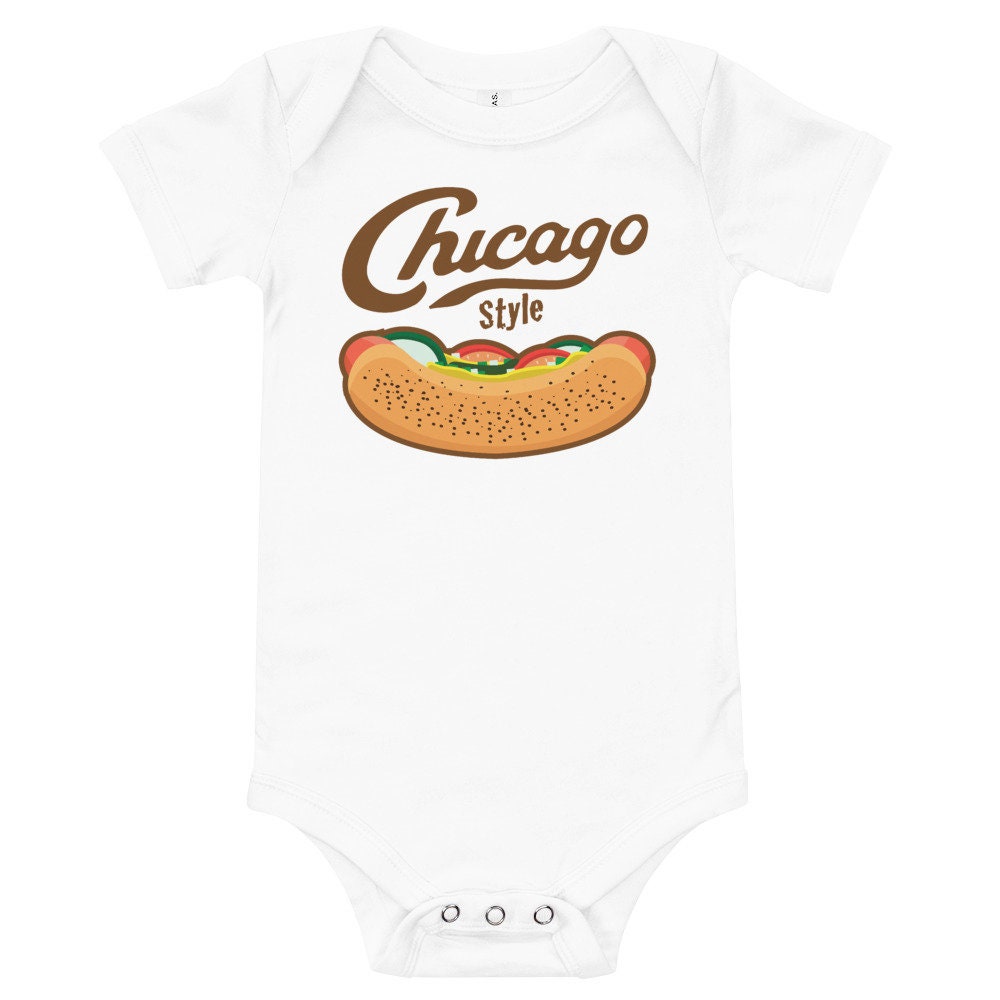 Chicago Style Hot Dog Baby Infant Gift Jumpsuit Bodysuit Tshirt Etsy