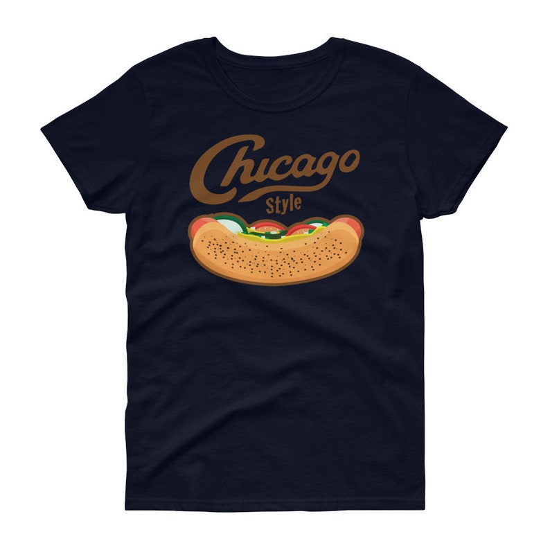 Chicago Style Hot Dog Foodie Women's Short Sleeve T-shirt - Etsy