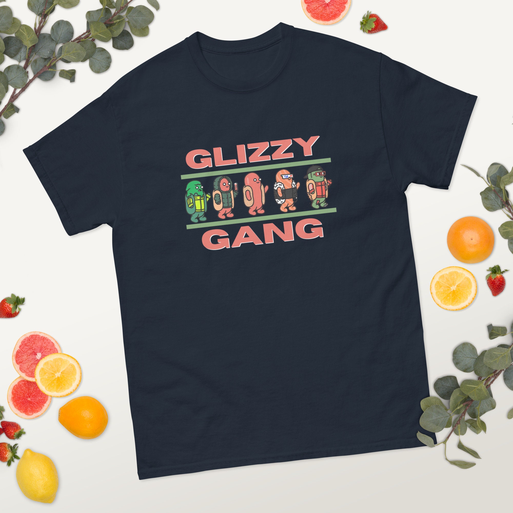 Glizzy Gang Funny Hot Dog Foodie Cartoon Sushi Meme Design