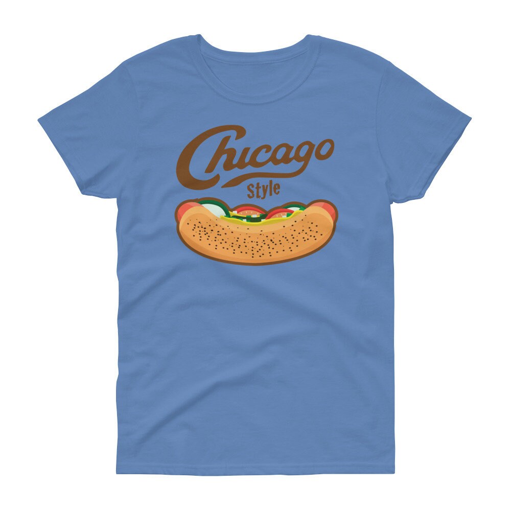 Chicago Style Hot Dog Foodie Women's Short Sleeve T-shirt | Etsy